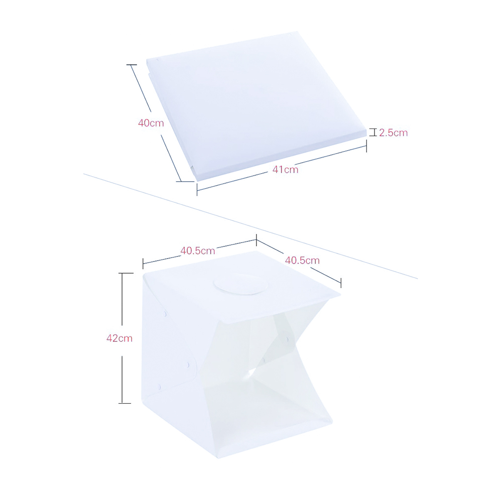 Portatif Işıklı 3 Ledli Ürün Çekim Çadırı 40x40cm (3)