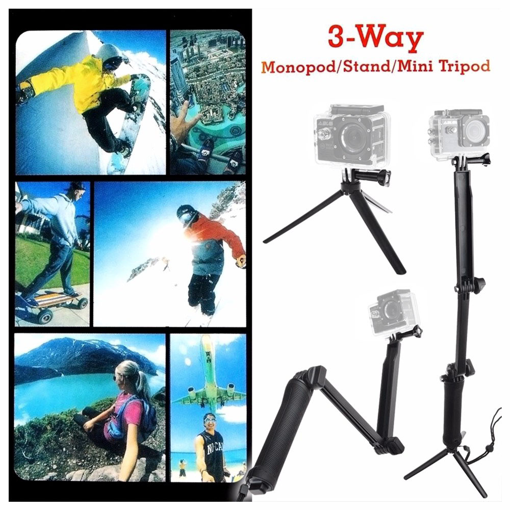 GO117 Aksiyon Kamera 3 Yollu Monopod Tripod (6)