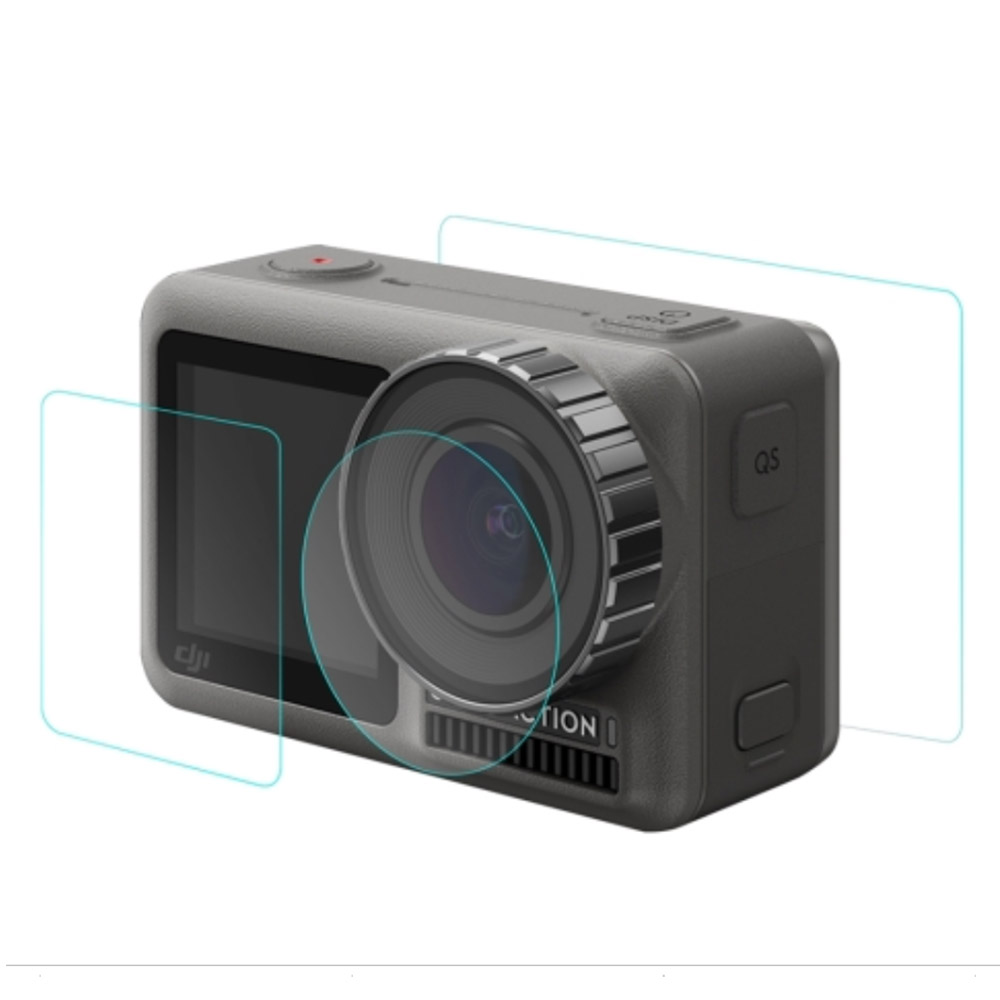 DJ44 Dji Osmo Action Cam Ekran ve Lens Koruma Seti (2)