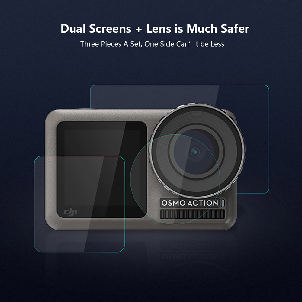 DJ44 Dji Osmo Action Cam Ekran ve Lens Koruma Seti (4)