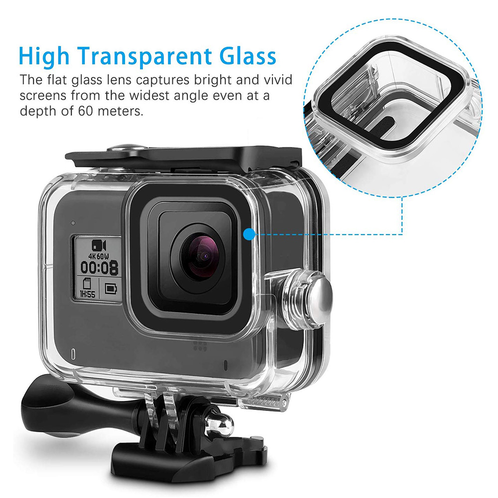 GO197 Gopro Hero 8 Black İçin Su Geçirmez Housing (2)