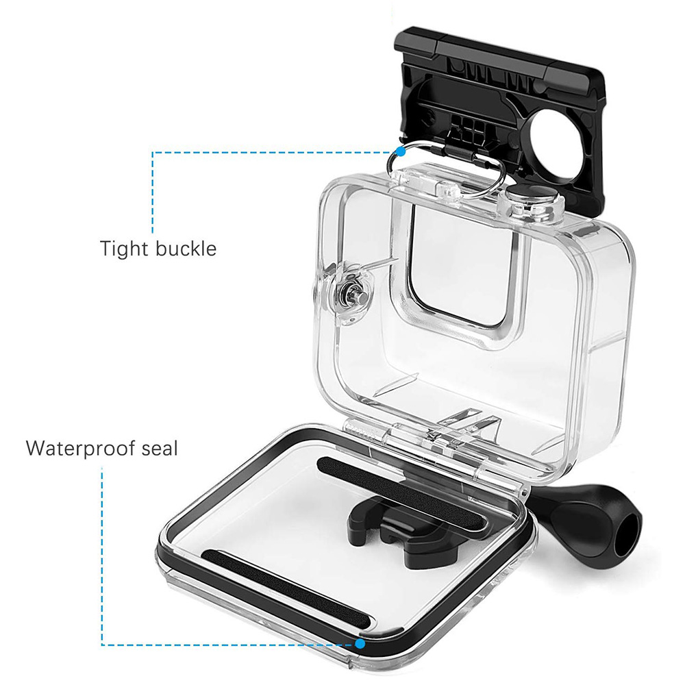 GO197 Gopro Hero 8 Black İçin Su Geçirmez Housing (4)