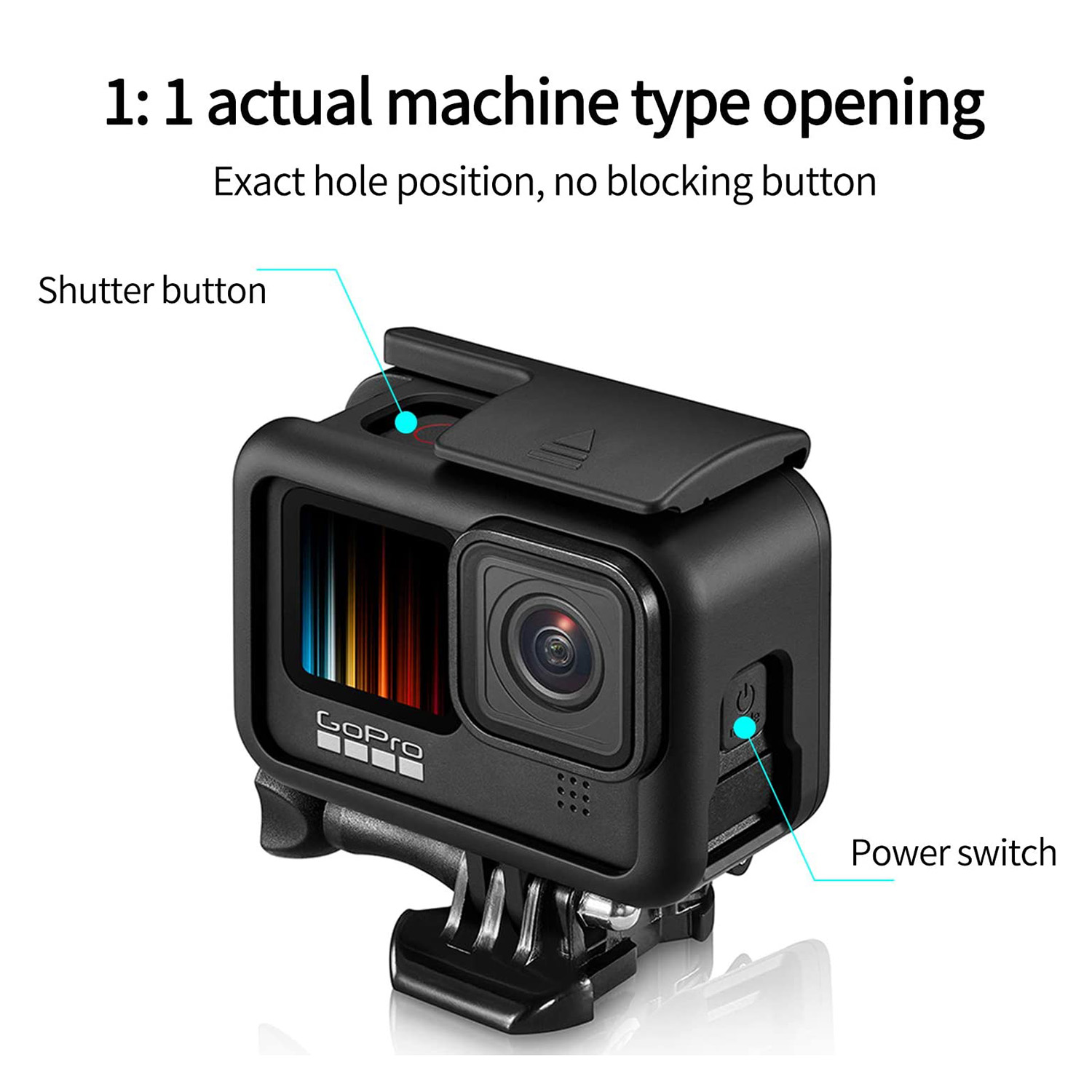 GO219 Sanger GO219 Gopro Hero 9 Black Çerçeve Frame (6)